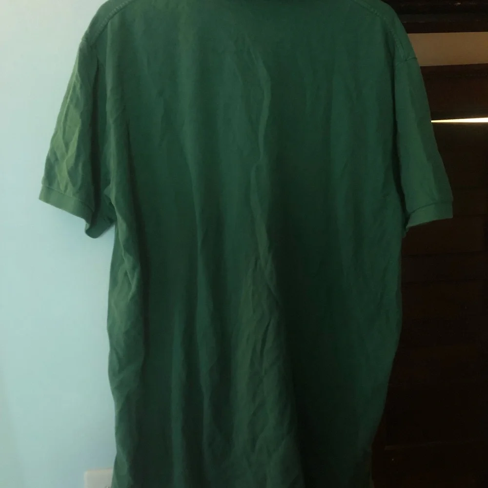 Ralph Lauren Men's Green Polo with Gold Pony Embroidery